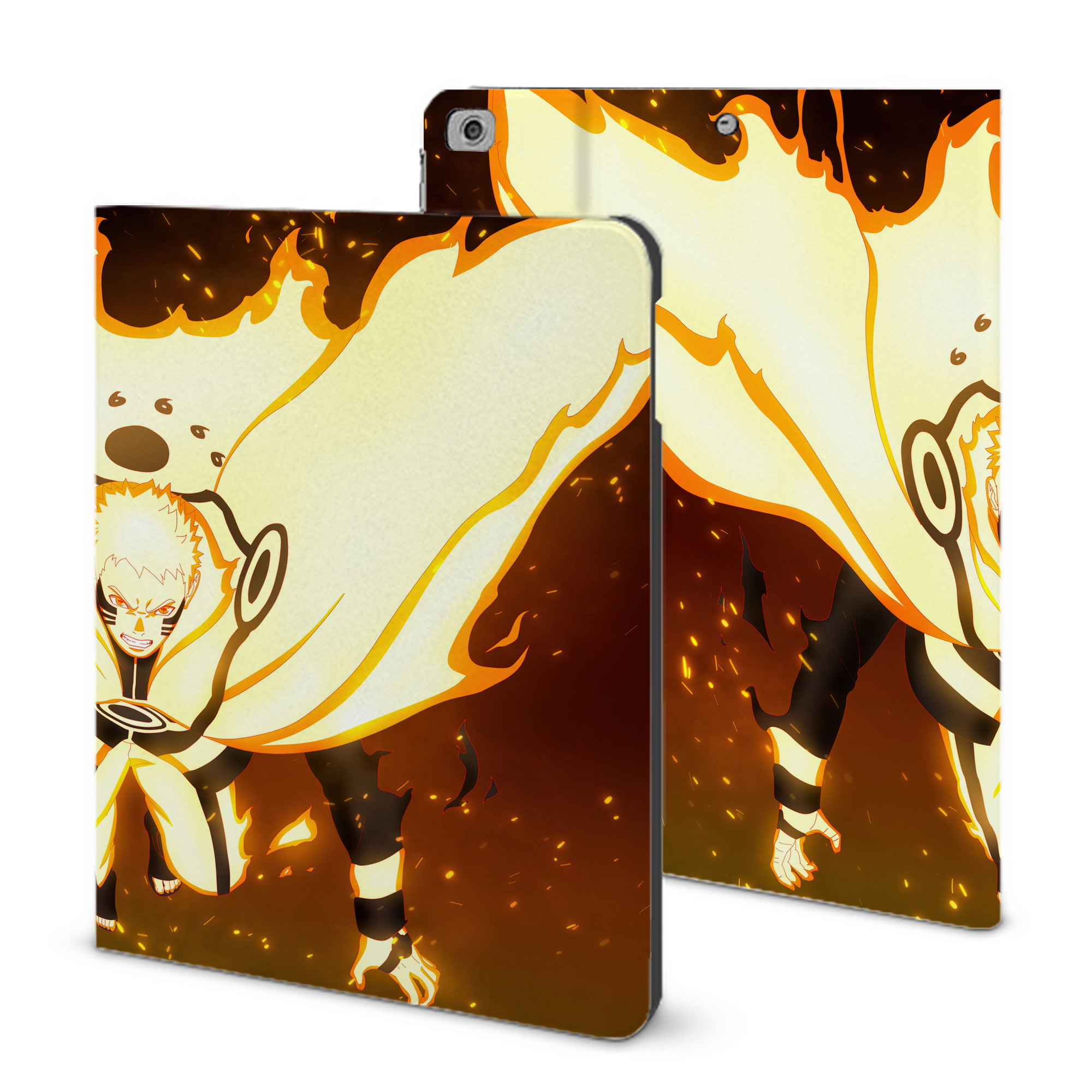 （画像用） NARUTO -ナルト- NARUTO -ナルト- 疾風伝 IPad ケース ブック型 PUレザー TPU 耐衝撃 軽量 薄型 ペン収納なし 全面保護 IPad 各モデル対応